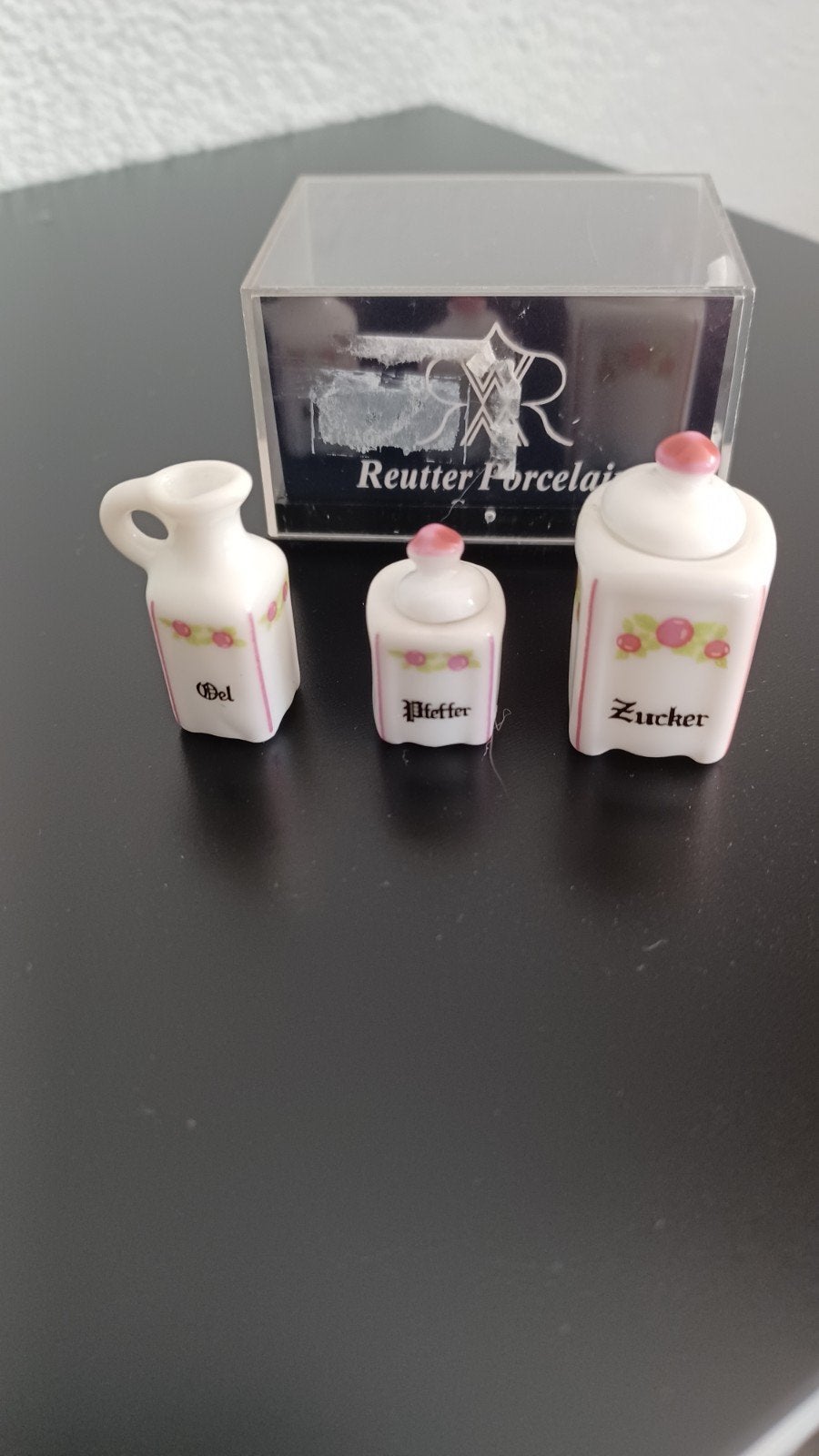 reutter voorraadpotten o.a. peper, suiker, olie, Ophalen of Verzenden, Zo goed als nieuw, Poppenhuis