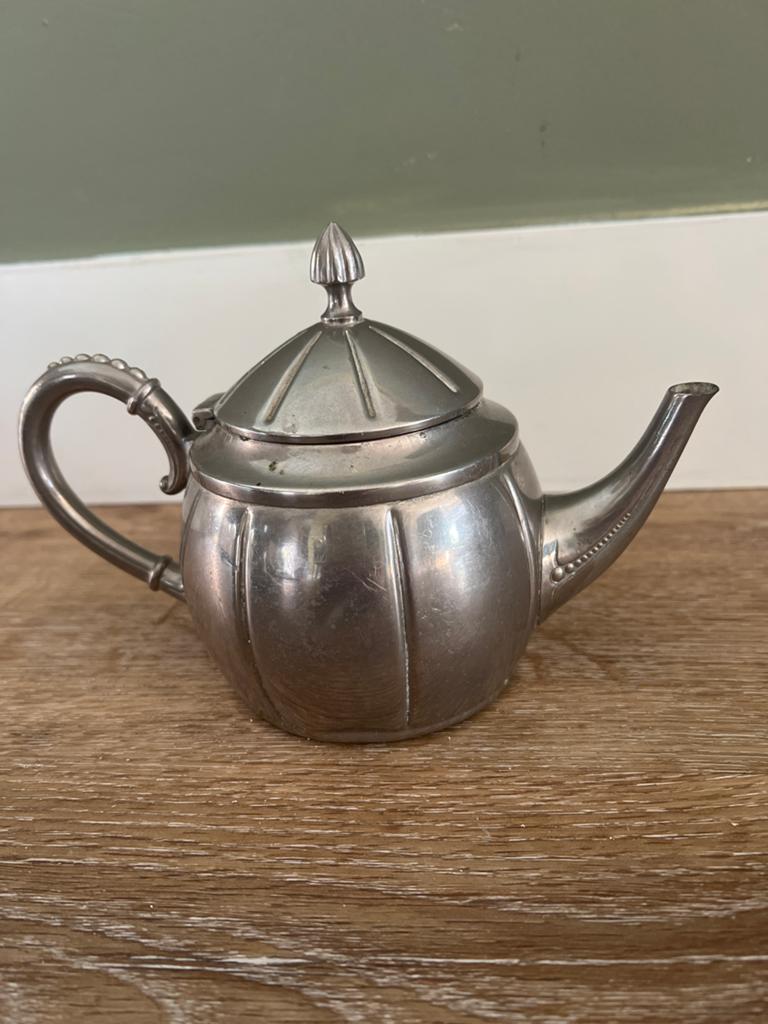 Antieke tinnen theepot - KMD Daalderop Holland, Antiek en Kunst, Ophalen