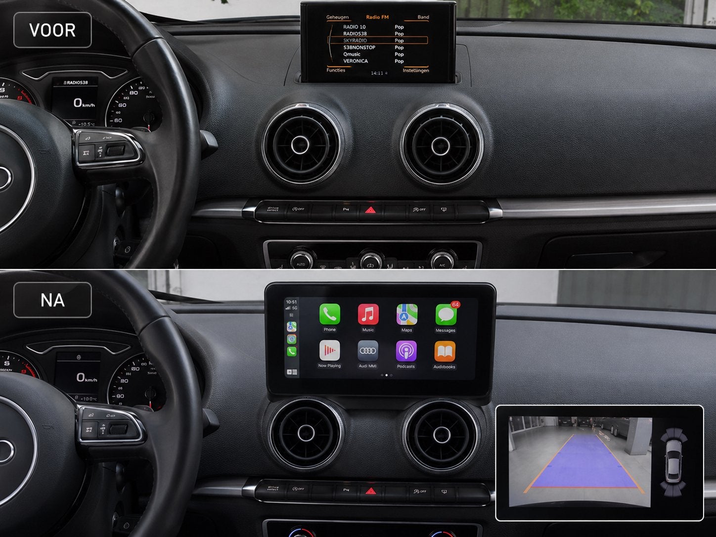 Audi A1 CarPlay & Achteruitrijcamera Inbouw, Ophalen of Verzenden, Nieuw