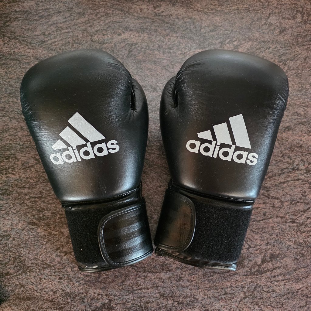 Adidas Performer Bokshandschoenen – Maat 12-OZ – Echt leer, Ophalen of Verzenden, Zo goed als nieuw, Bokshandschoenen
