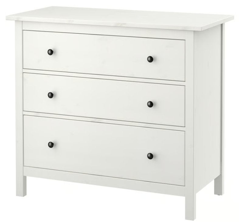IKEA Hemnes met 3 laden - Wit, Ophalen, Gebruikt, 100 tot 150 cm, Modern, Scandinavisch