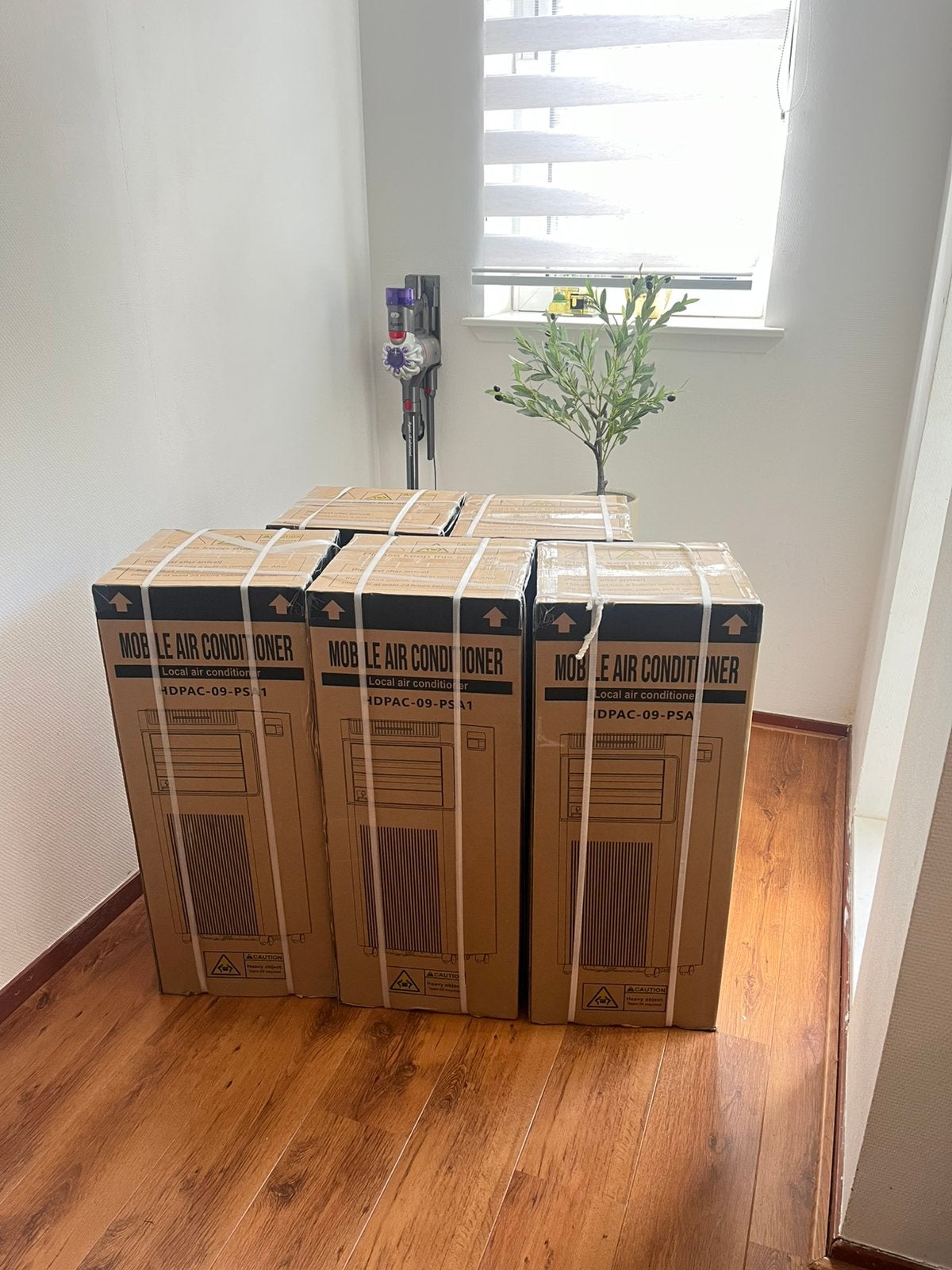 Partij Nieuwe Mobiele Airco 9000 BTU-Koelen en Ontvochtigen, Witgoed en Apparatuur, Airco's, Timer, Nieuw, 3 snelheden of meer