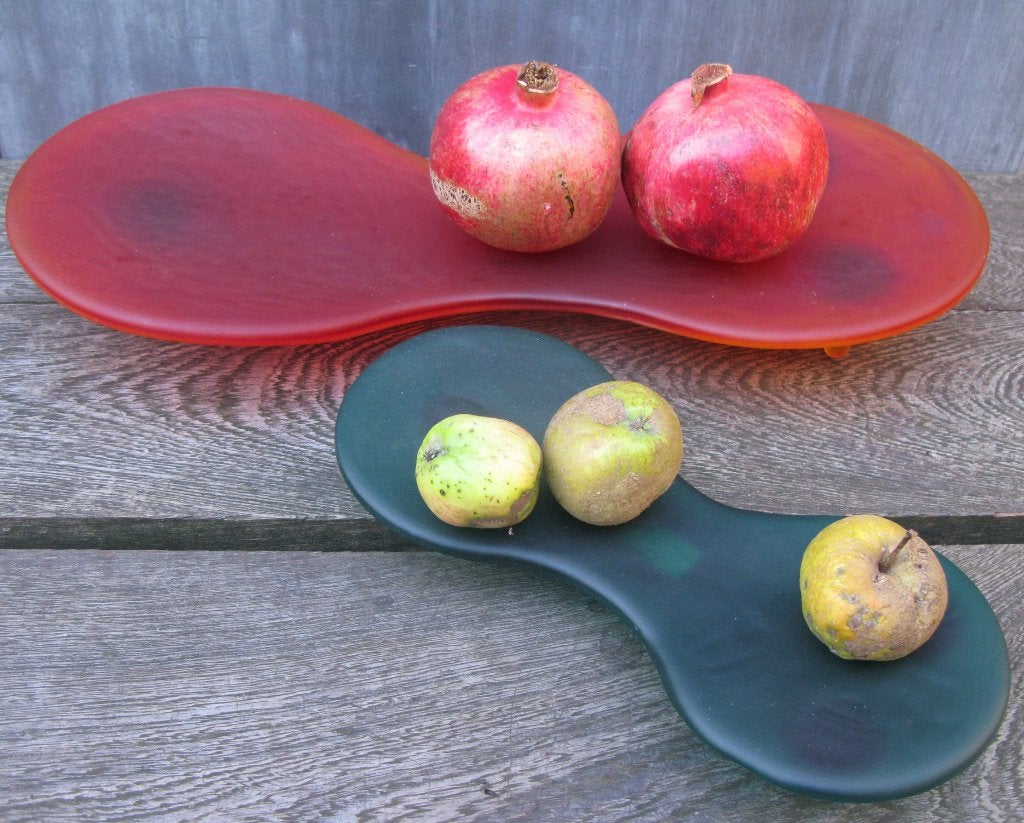 2x MARC NEWSON "ORGONE" SCHAAL GLAS CAPPELLINI ITALY, Ophalen of Verzenden, Object, Glas, Handgemaakt