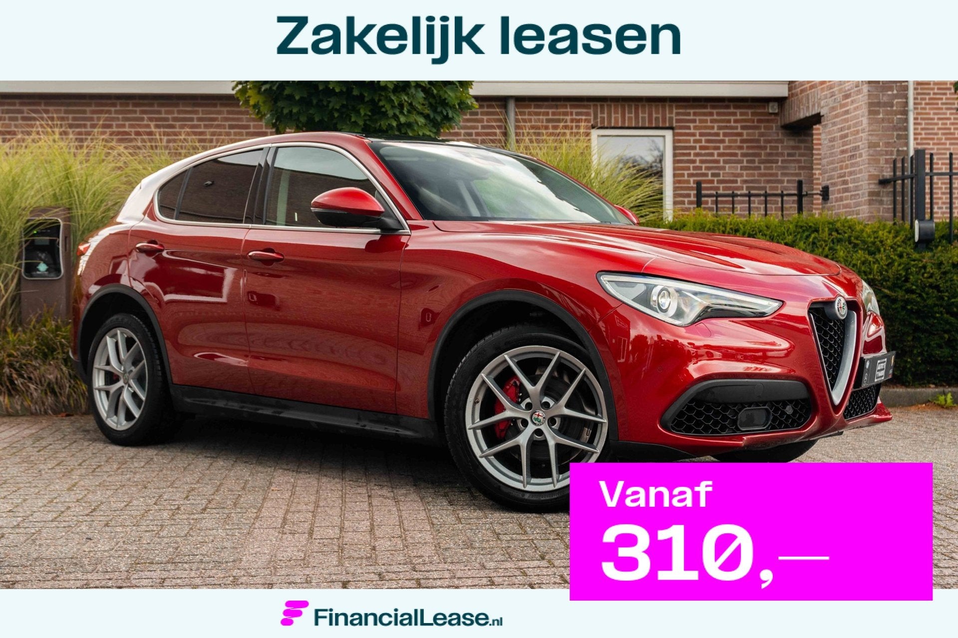 Alfa Romeo Stelvio 2.0 T AWD 280 PK Aut. Pano Stoel/Stuurver, Automaat, 4 cilinders, Leder, Bedrijf