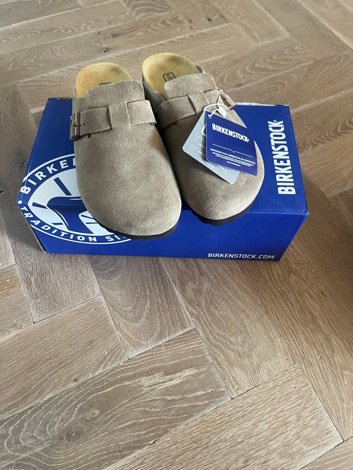 Birkenstock boston taupe 42, Sandalen, Overige kleuren, Nieuw, Ophalen of Verzenden