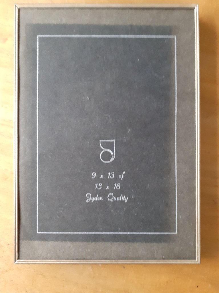 Fotolijst 13 x 18 cm, zilverkleurig metaal, Hangend, Gebruikt, Zilver, Metaal