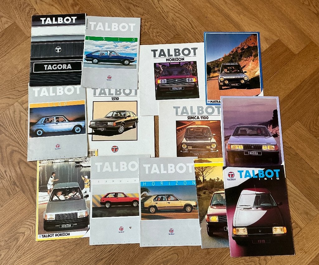 Talbot Brochures: Collectie van 13 folders (1980-85), Ophalen of Verzenden, Zo goed als nieuw, Overige merken