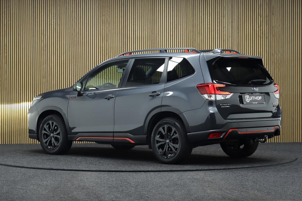Subaru Forester 2.0i e-BOXER Sport AWD | Elek. Glazen Panora, 12 maanden, Zwart, 4 cilinders, Leder en Stof