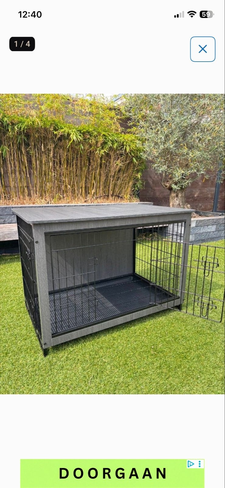 Nieuwe hondenbench, zwart, Ophalen, Nieuw