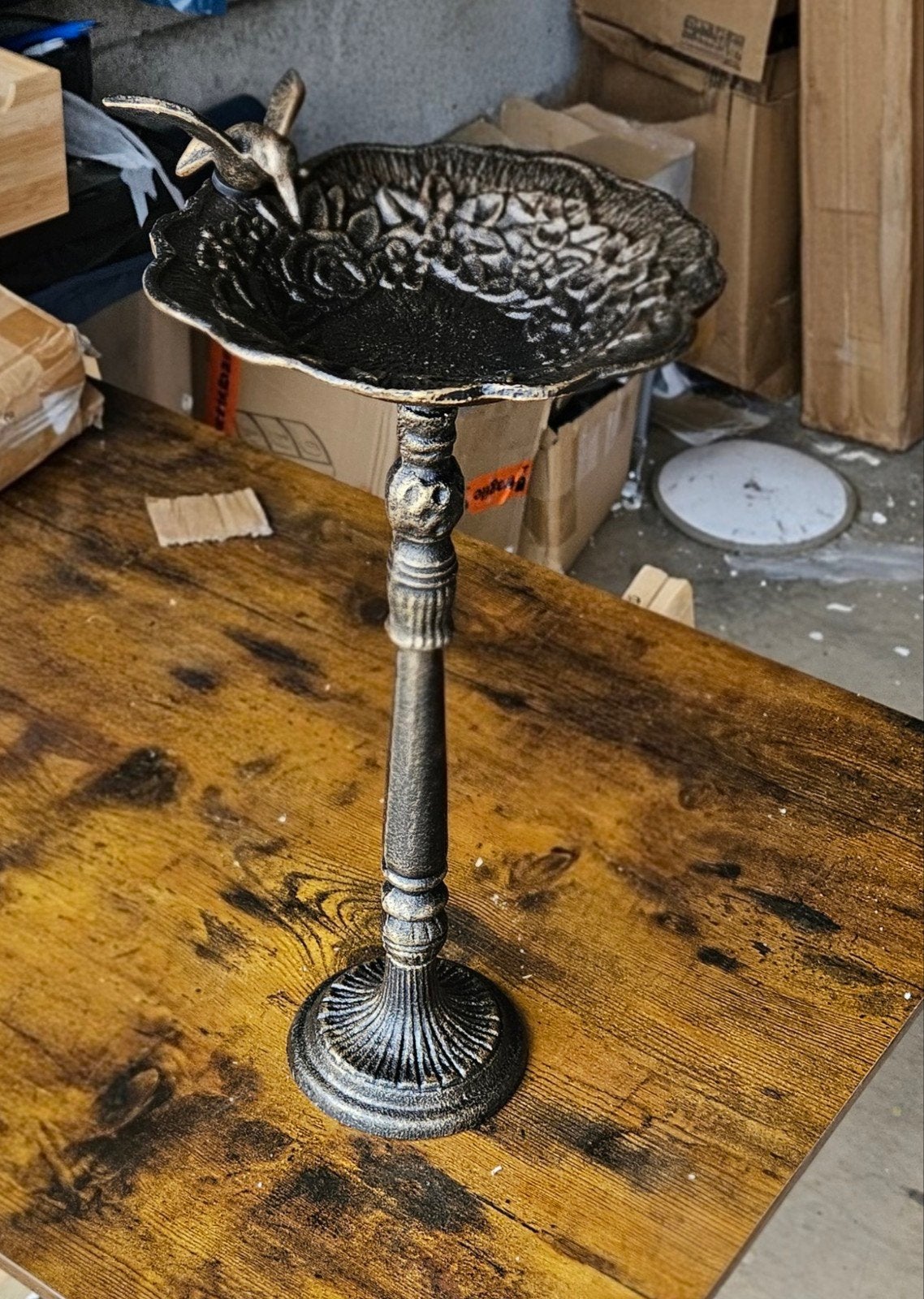 Vogel drinkbak / vogelbadje van gietijzer, Ophalen, Nieuw