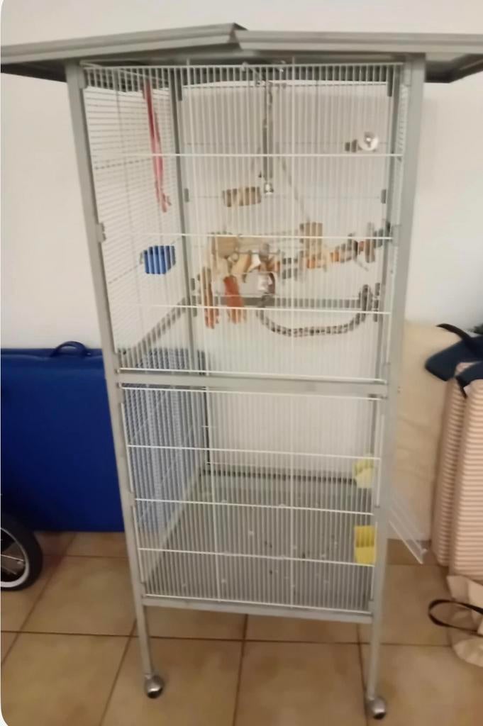 papegaaienkooi 150/60, Dieren en Toebehoren, Ophalen of Verzenden, Zo goed als nieuw, Metaal, Vogelkooi