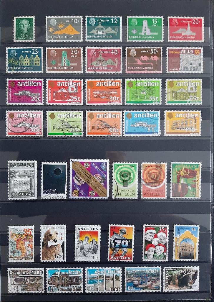 1 Kaart Postzegels Nederlandse Antillen Nr. 5, Ophalen, Gestempeld
