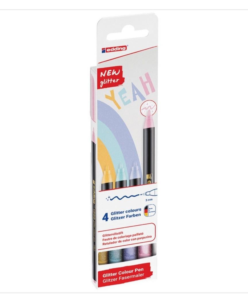 Edding 1200 Glitter Kleurstiften - Nieuw, Ophalen of Verzenden, Nieuw, Potlood of Stift