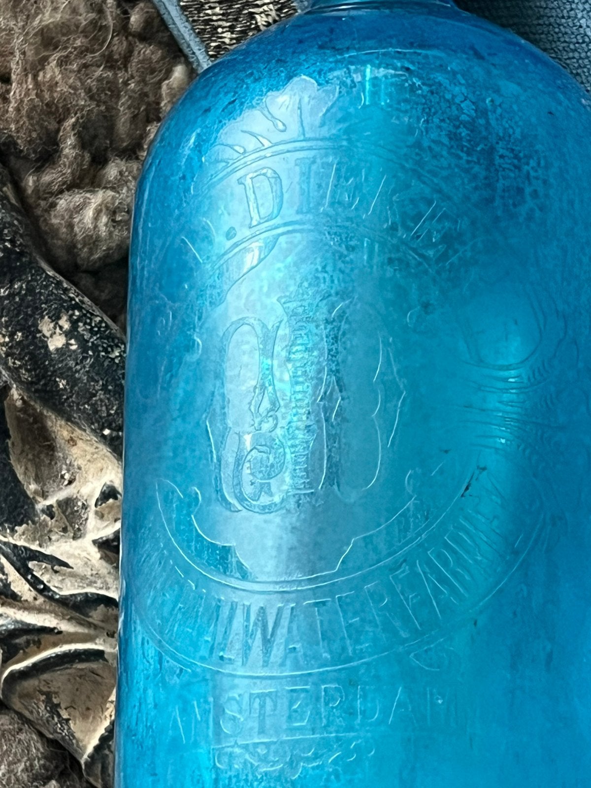 SPUITFLES J.D.DIEKER MINIERAALWATER FABRIEK AMSTERDAM