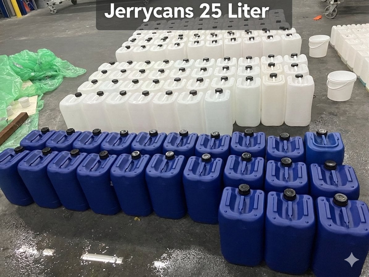 Jerrycans 25 liter vaten tonnen kwalitatief goedkoop!, Tuin en Terras, Minder dan 75 liter, Ophalen, Zo goed als nieuw, Kunststof