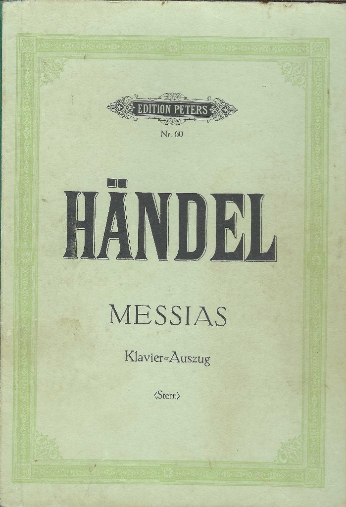 Händel - De Messias Partituur (Edition Peters Nr. 60), Gebruikt, Piano, Klassiek, Ophalen of Verzenden