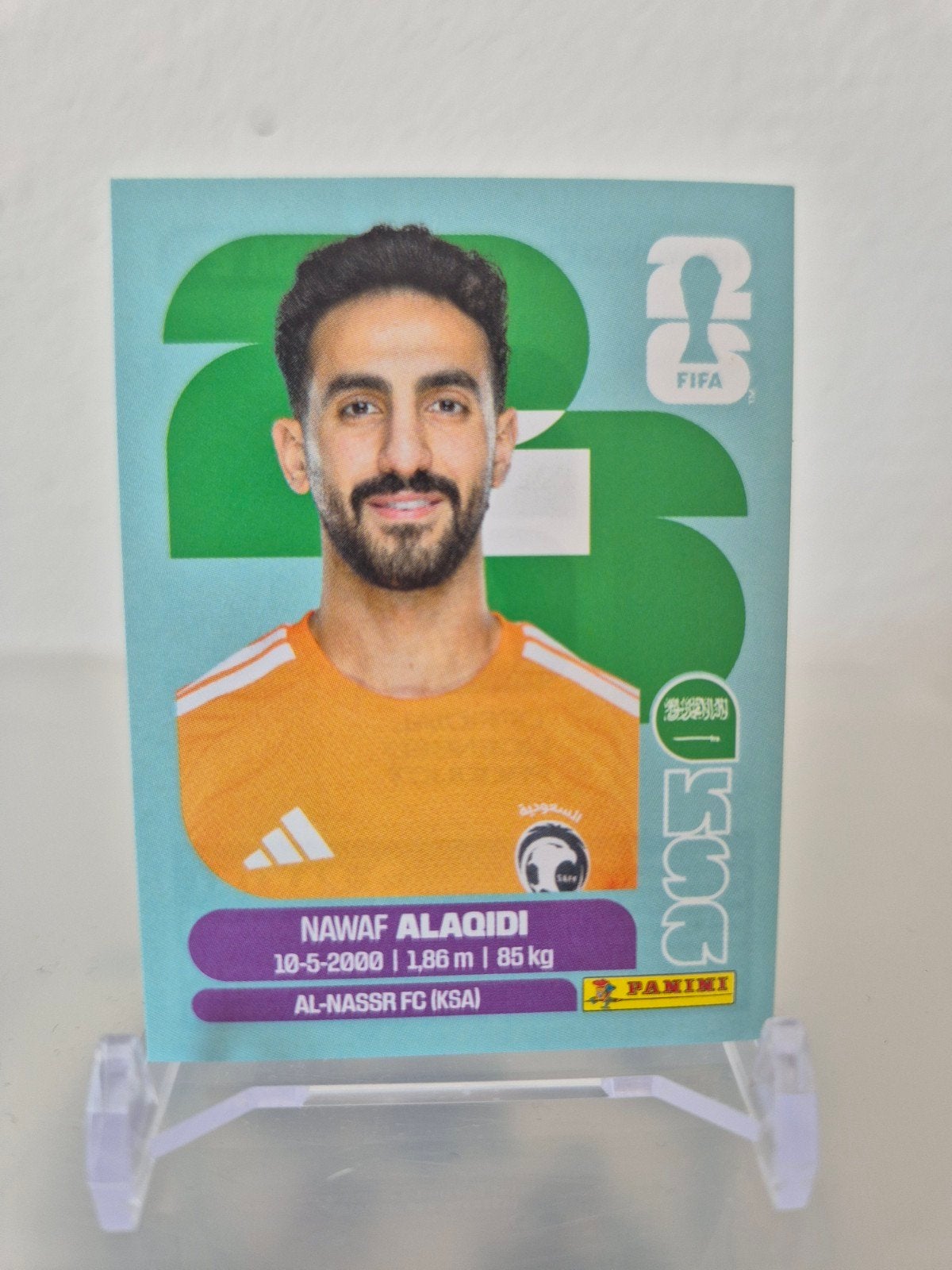 Nawaf ALAQIDI (KSA 2) WK 2026, inclusief verzendkosten., Ophalen of Verzenden, Zo goed als nieuw, Sticker