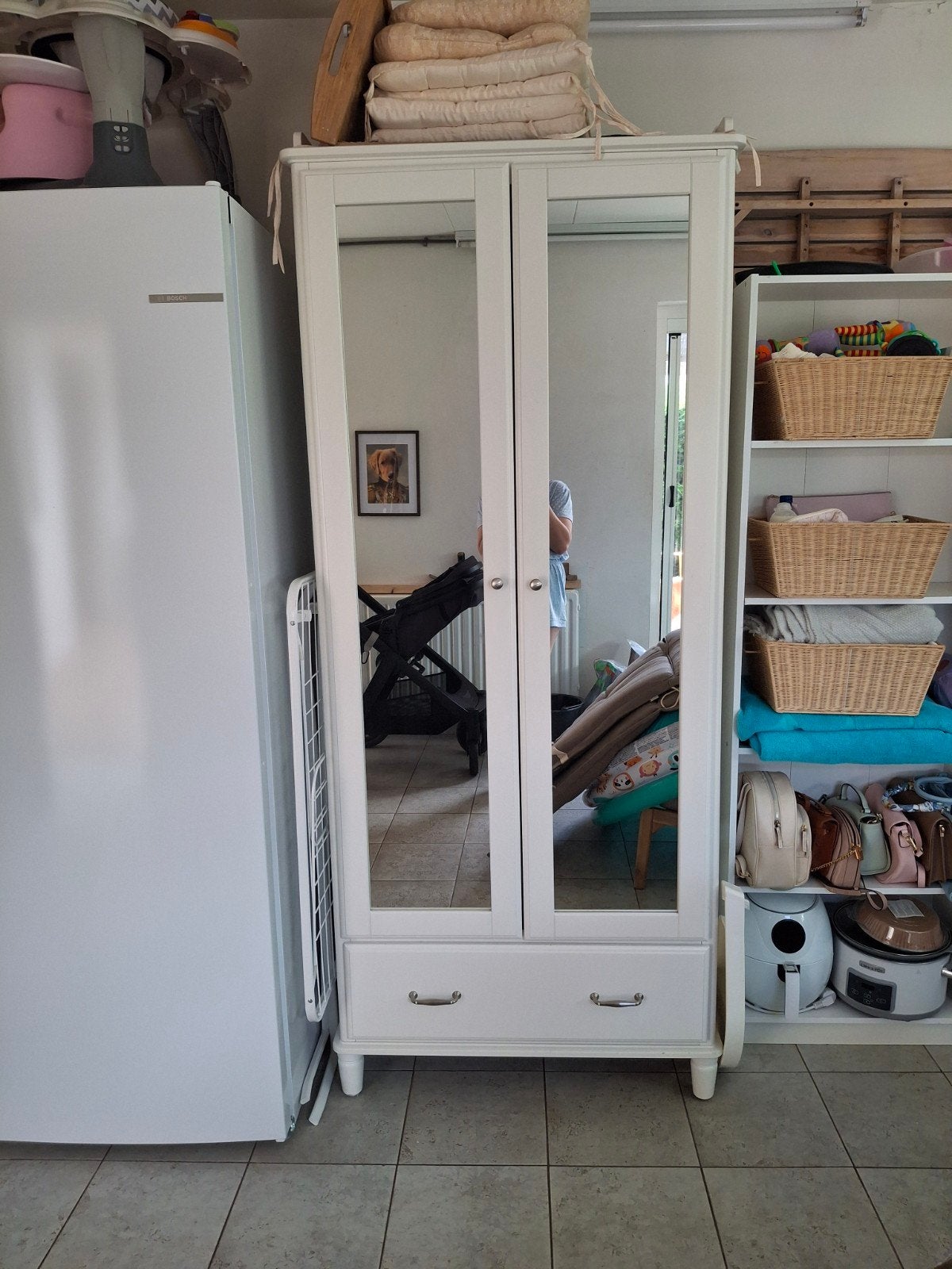 IKEA Kast met spiegeldeuren en lades, Gebruikt, 50 tot 100 cm, Modern, 25 tot 50 cm
