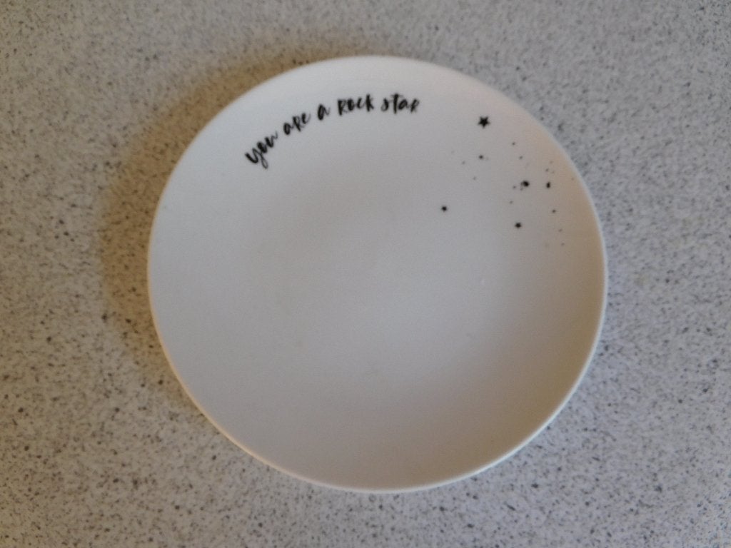 Bord 15 cm. You are a Rockstar Wit VT Wonen, Overige merken, Ophalen of Verzenden, Zo goed als nieuw, Bord(en)