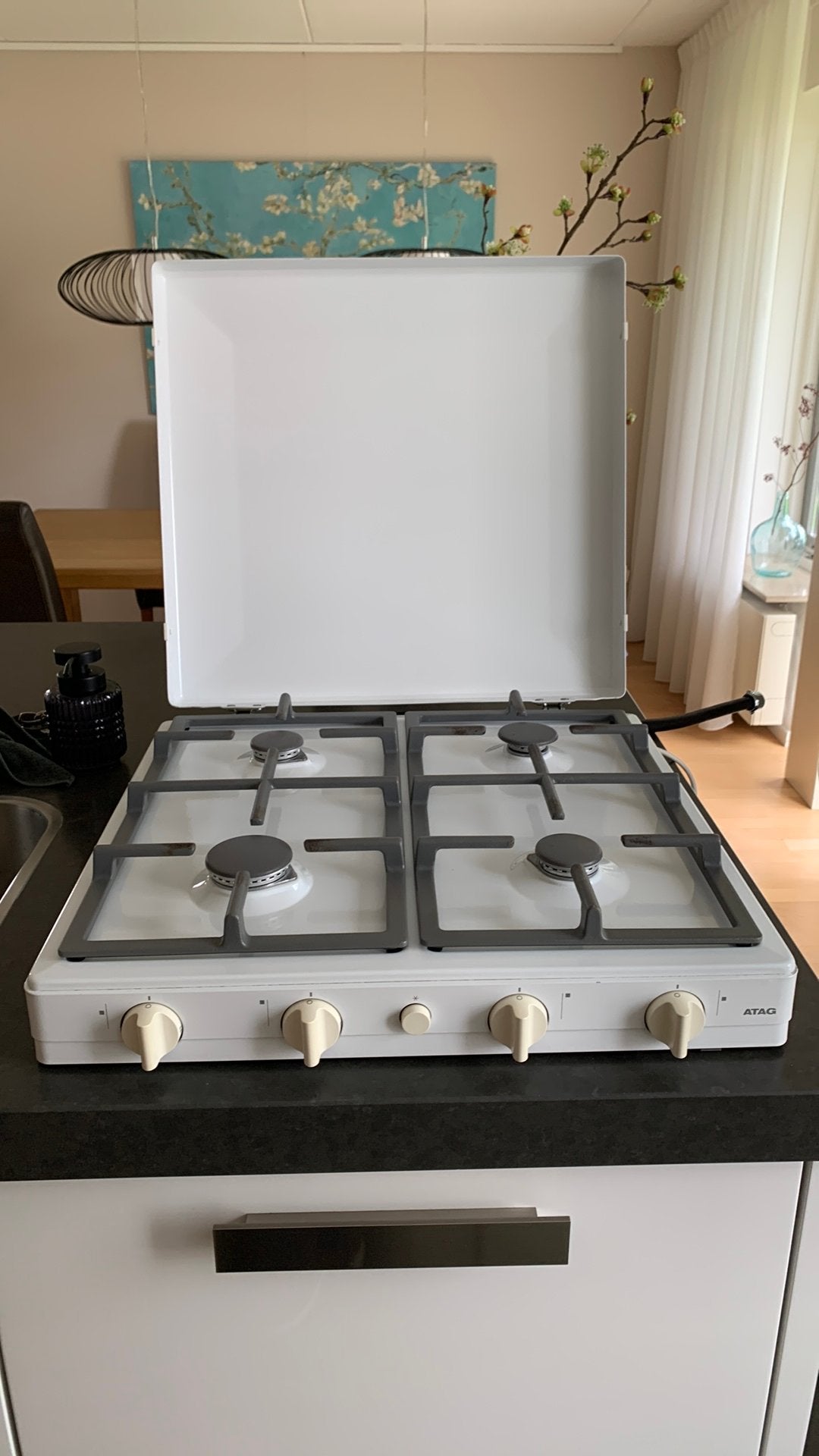 Atag Gasstel met elektrische ontsteking vrijstaand, Witgoed en Apparatuur, Minder dan 85 cm, Zo goed als nieuw, Gas, Vrijstaand