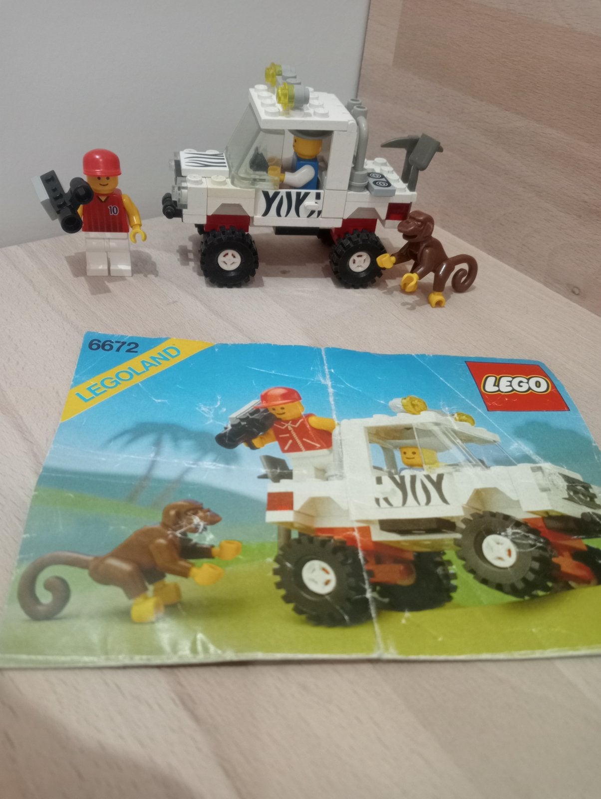 Lego 6672 safari auto aap, Kinderen en Baby's, Speelgoed | Duplo en Lego, Lego, Ophalen of Verzenden, Inclusief minifiguren, Complete set