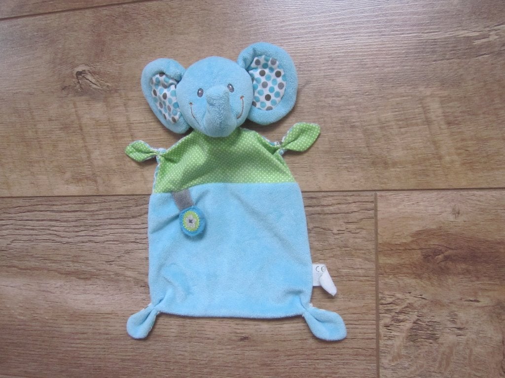 Nicotoy Simba Toys blauw pluche knuffeldoek olifant, Kinderen en Baby's, Overige karakters, Ophalen of Verzenden, Zo goed als nieuw