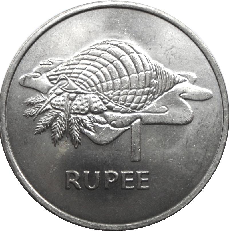 Seychellen 1 rupee 1977 (UNC-), Postzegels en Munten, Munten | Afrika, Losse munt, Overige landen, Ophalen of Verzenden