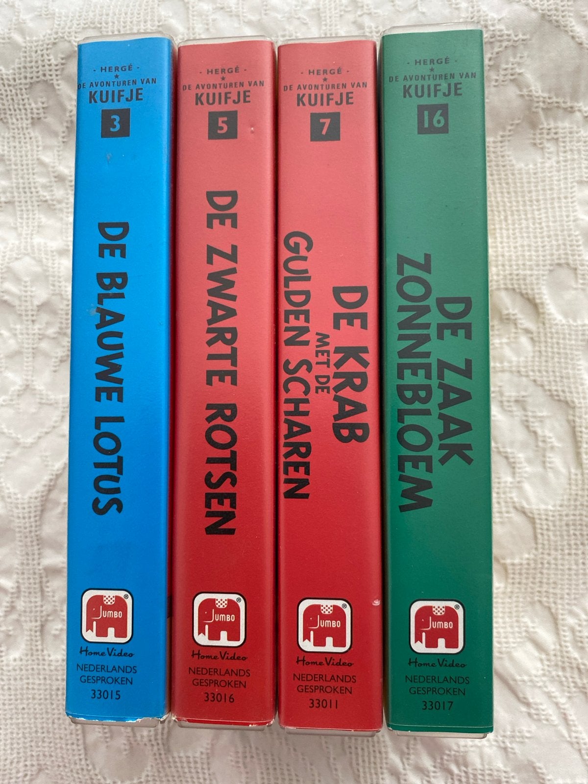 Kuifje VHS banden - De Blauwe Lotus, Zwarte Rotsen, Krab, Zo, Cd's en Dvd's, VHS | Film, Ophalen, Nederlands ondertiteld, Gebruikt