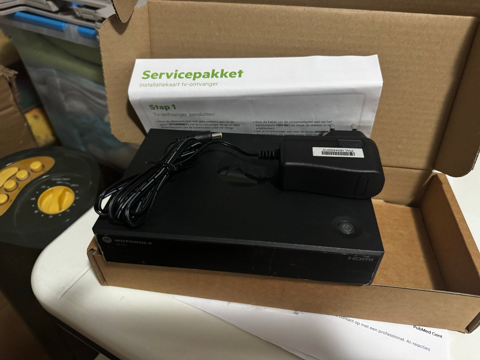 KPN TV Ontvanger Motorola - Compleet met adapter, Ophalen of Verzenden, Nieuw, 50 Hz, Overige merken