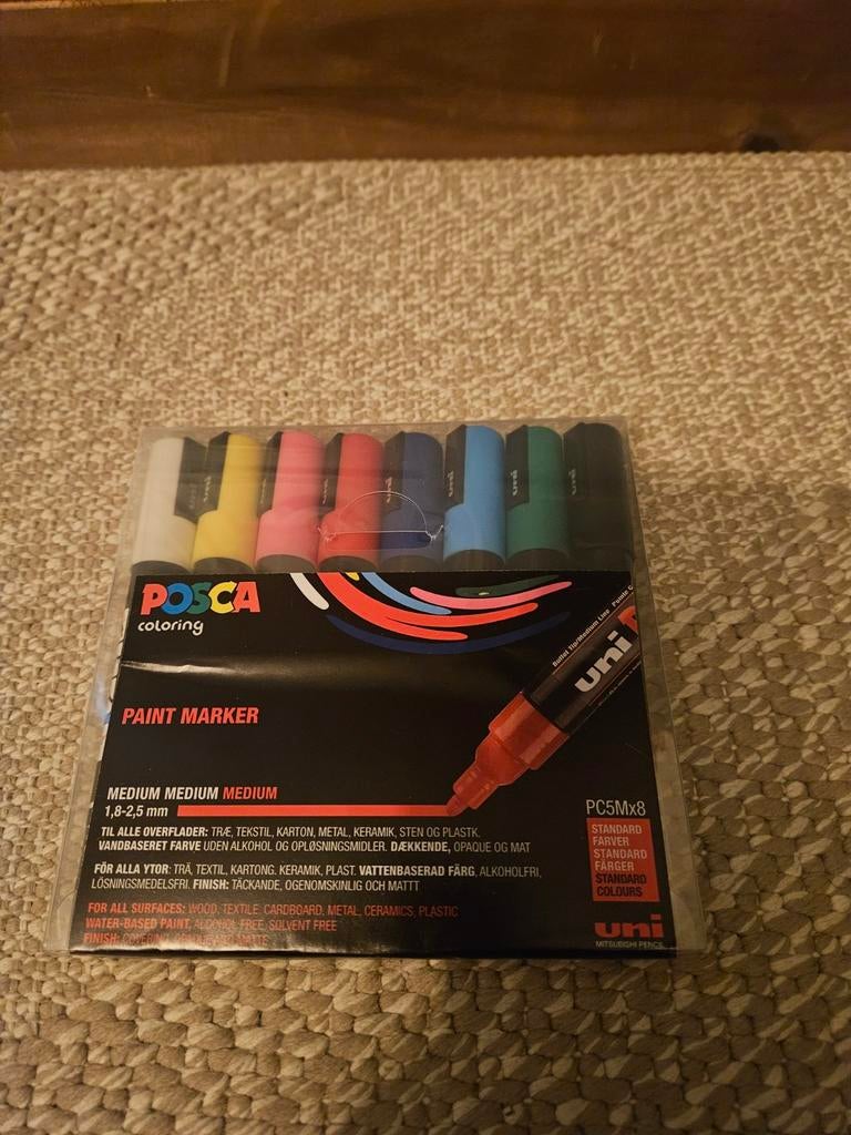 POSCA Acryl Stiften Set - 8 Stuks (Medium), Ophalen of Verzenden