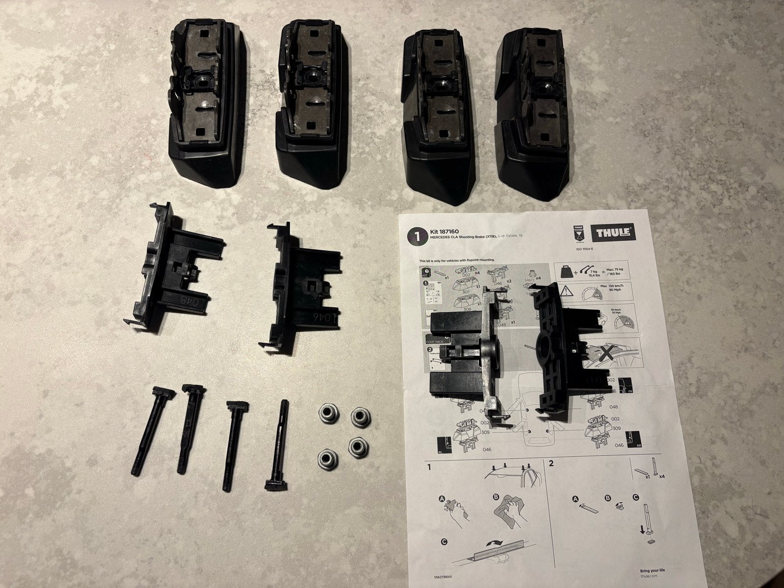 Thule Kit 187160 voor Mercedes CLA Shooting Brake (X118), Ophalen of Verzenden, Gebruikt