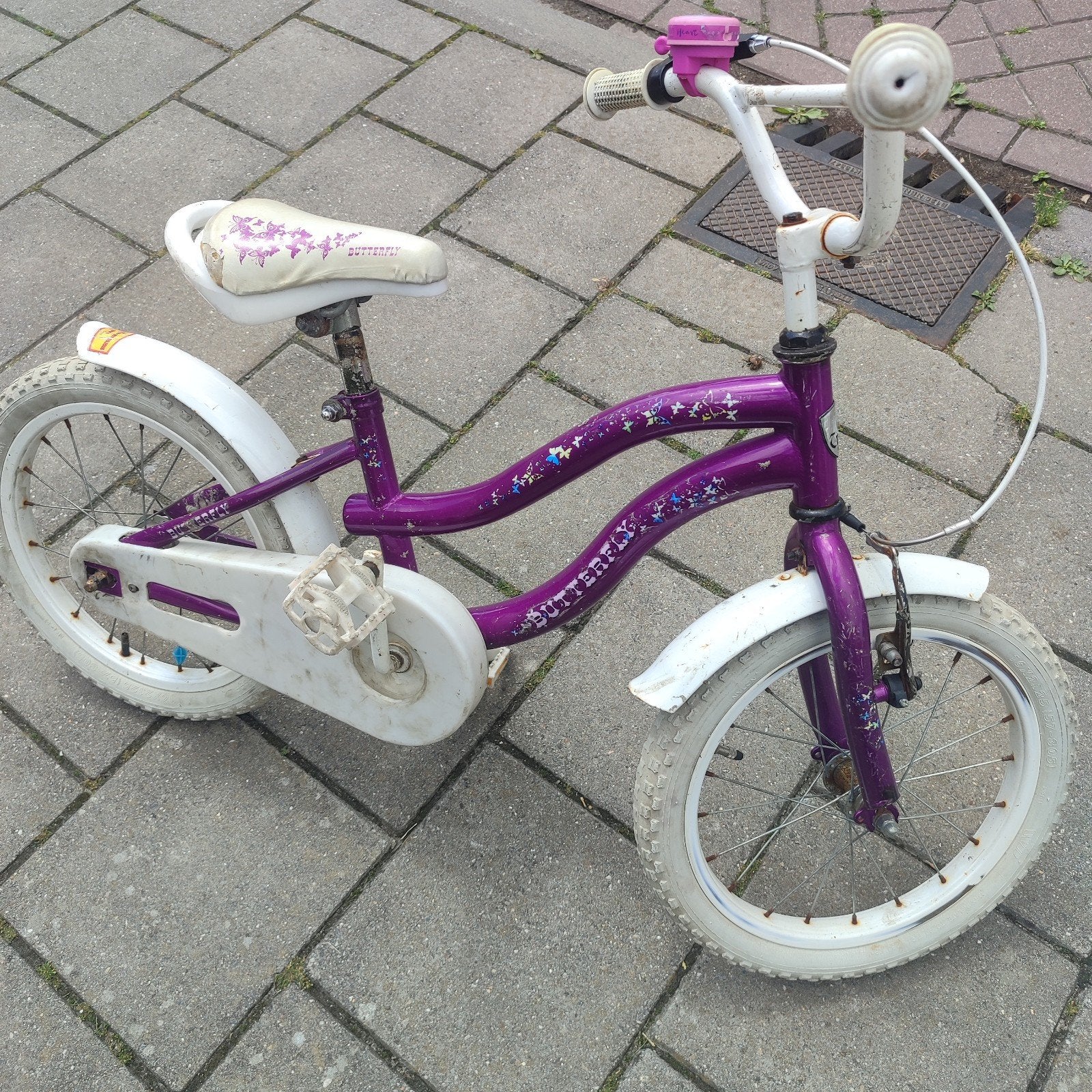 Leuke paarse kinderfiets - Butterfly, Ophalen, Gebruikt, 16 tot 20 inch