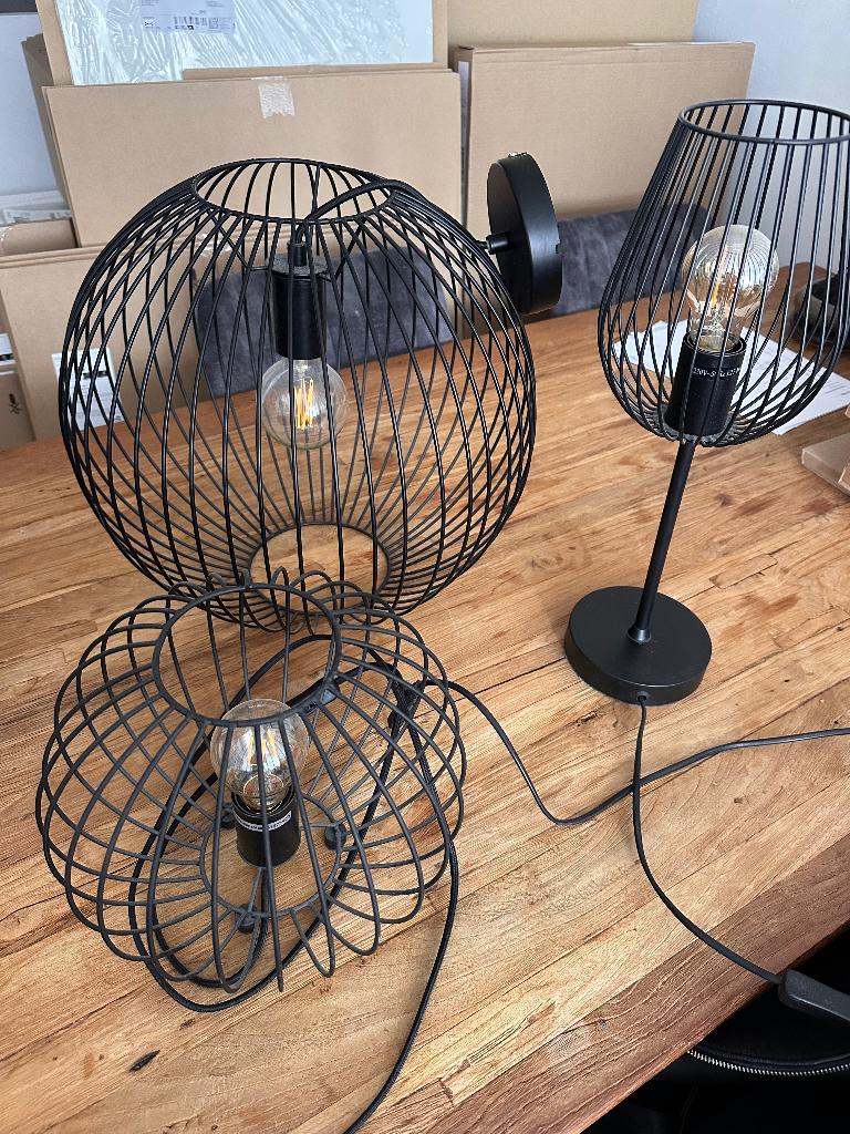 Zwarte lampen, Ophalen, Zo goed als nieuw, Minder dan 50 cm
