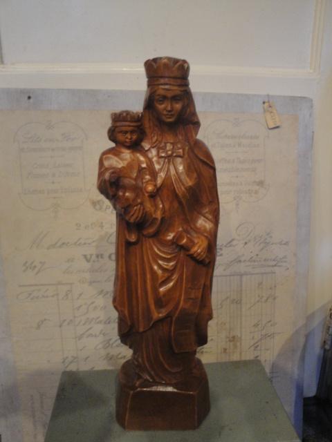 massief houten mariabeeld, Antiek en Kunst, Ophalen of Verzenden