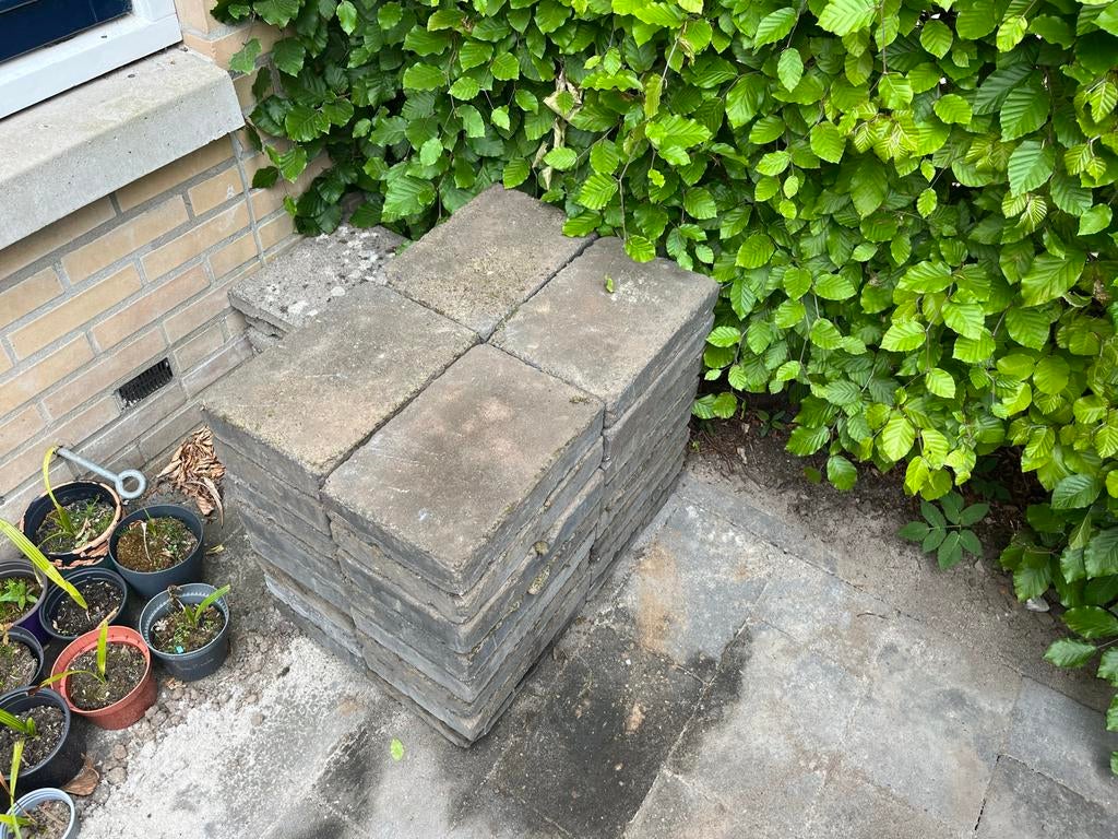 Abbeystone 30x20x6 getrommeld nero klinkers 1,92m2, Ophalen, Gebruikt, Composiet