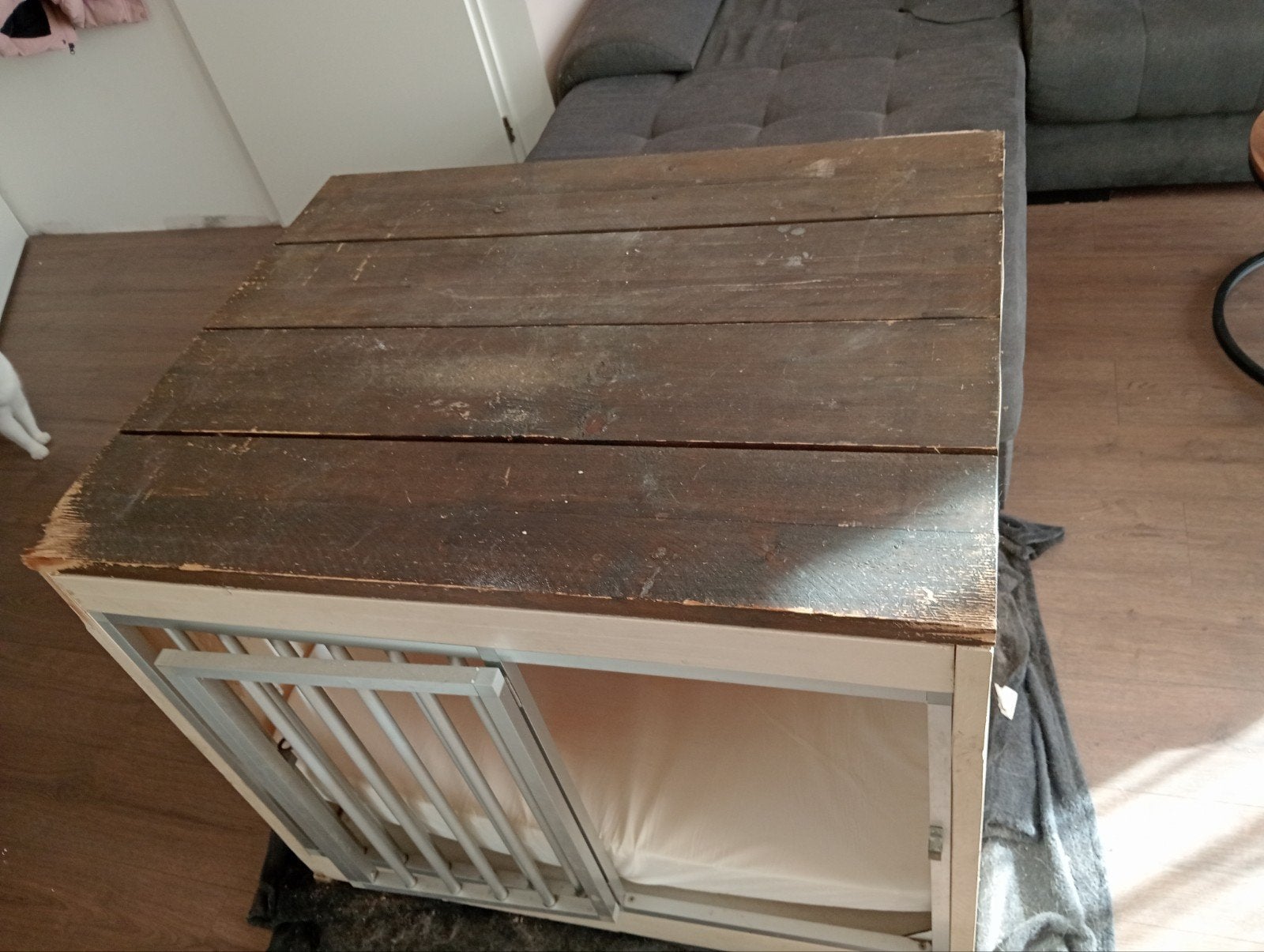 houten honden bench gratis, Ophalen