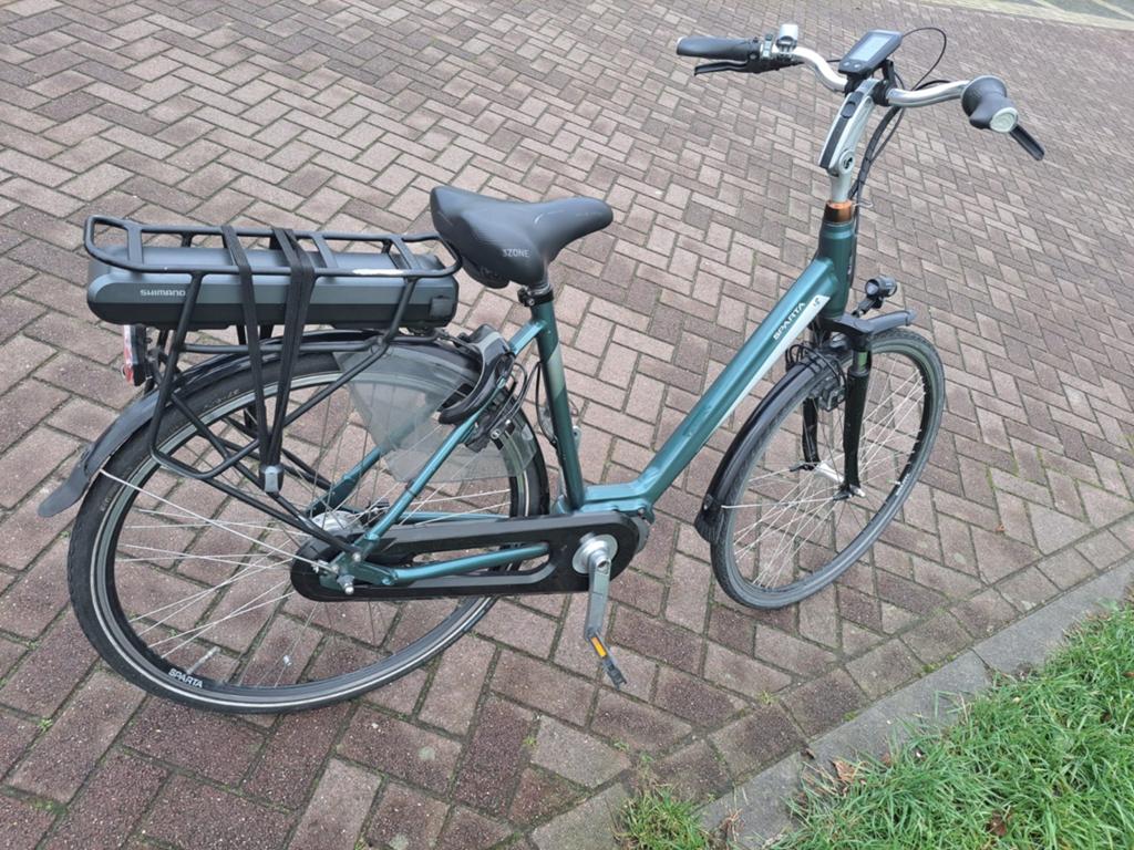 Elektrische groene damesfiets - Sparta, Ophalen, Sparta, Velgrem, Versnellingen