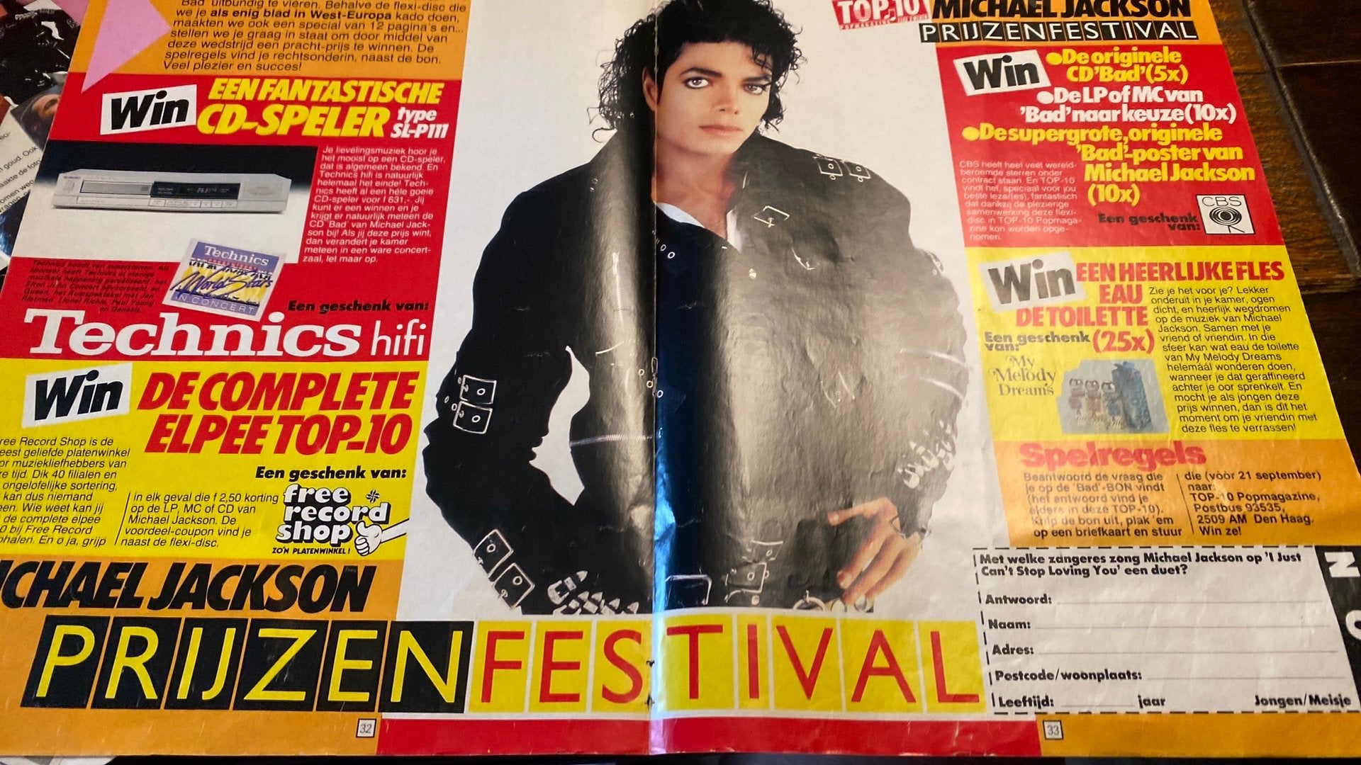 Michael Jackson, prijsvraag, Verzenden, 1980 tot heden, Tijdschrift