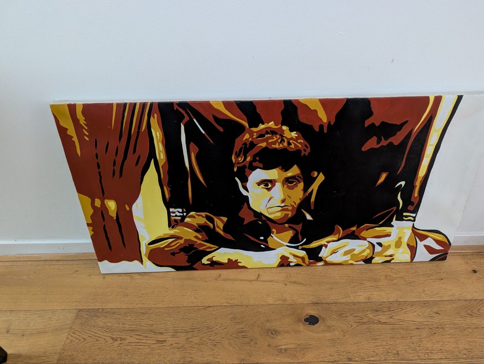 Tony Montana Scarface schilderij - Uniek kunstwerk, Ophalen, Acrylverf, Film, Op houten frame