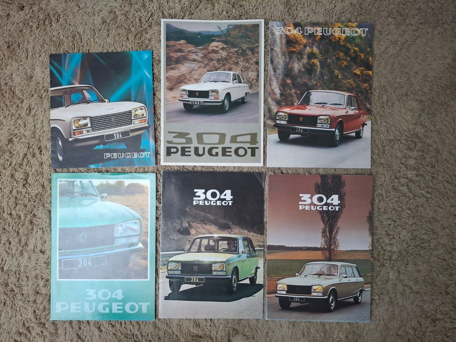 lot autofolders Peugeot 304, Verzenden, Zo goed als nieuw, Peugeot
