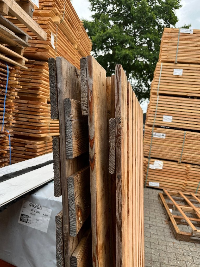 Douglas tuinschermen restpartij inclusief extra plankjes, Ophalen, 150 tot 200 cm, Zo goed als nieuw, X