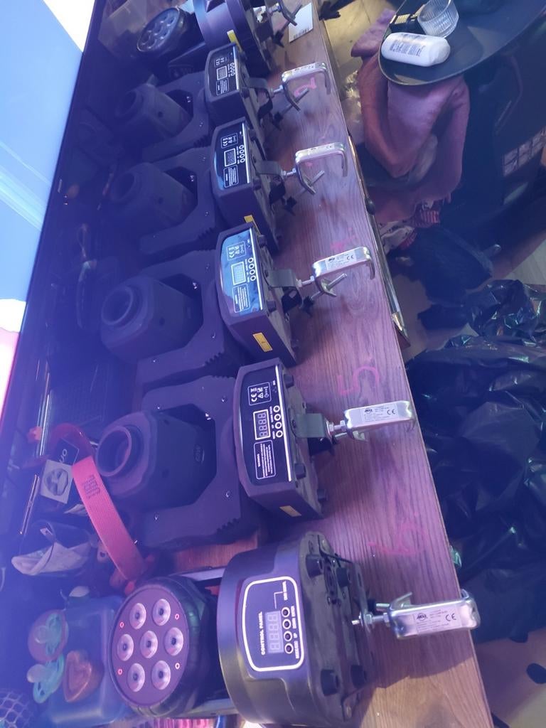 Complete Lichtset: Movingheads, Ophalen of Verzenden, Gebruikt, Licht, Geluidgestuurd