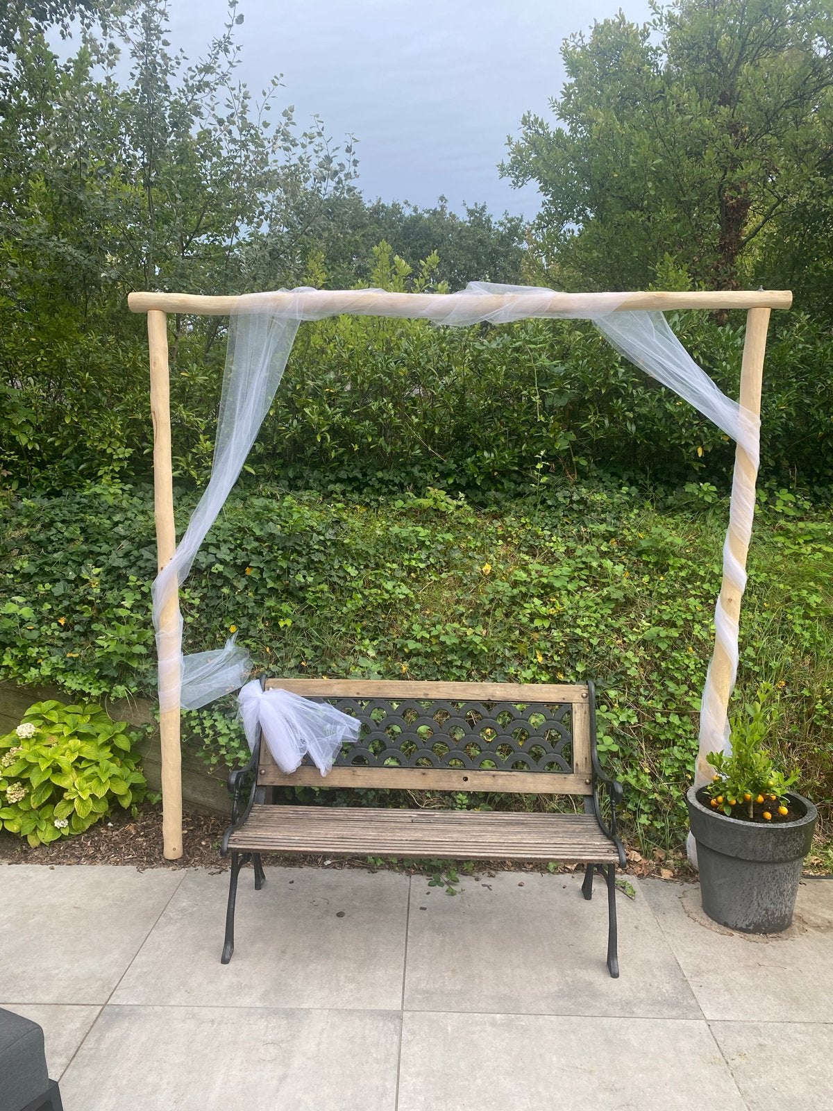 Prieel 2,25 x 2,25 m - 1 keer gebruikt, Ophalen, Gebruikt