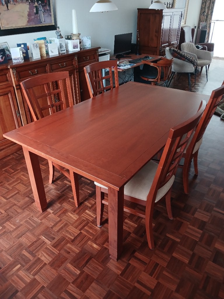 eettafel + evt stoelen, Huis en Inrichting, Ophalen, Gebruikt, 100 tot 150 cm, Klassiek