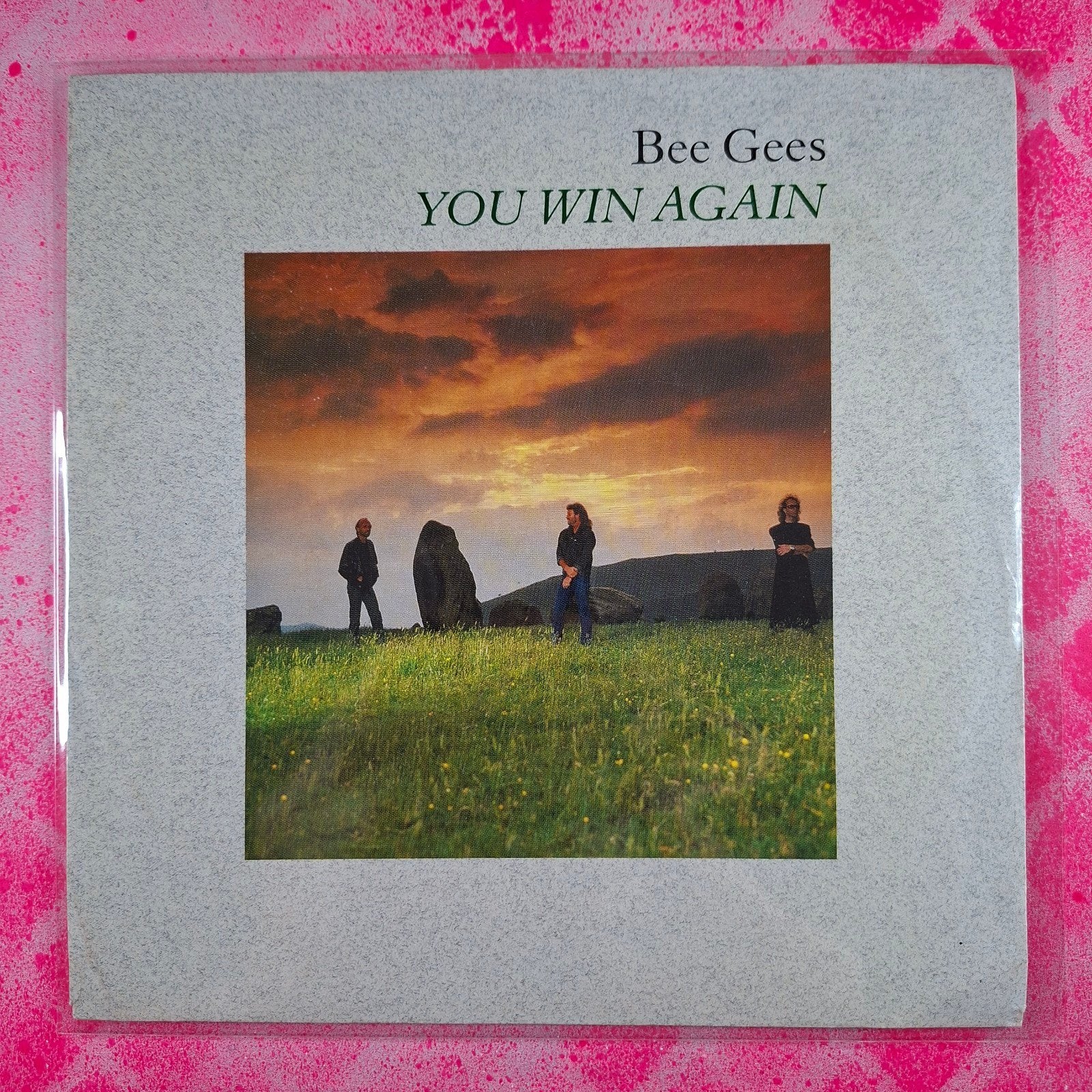Beegees You win again single.                         Star45, Gebruikt, 7 inch, Ophalen of Verzenden, Single