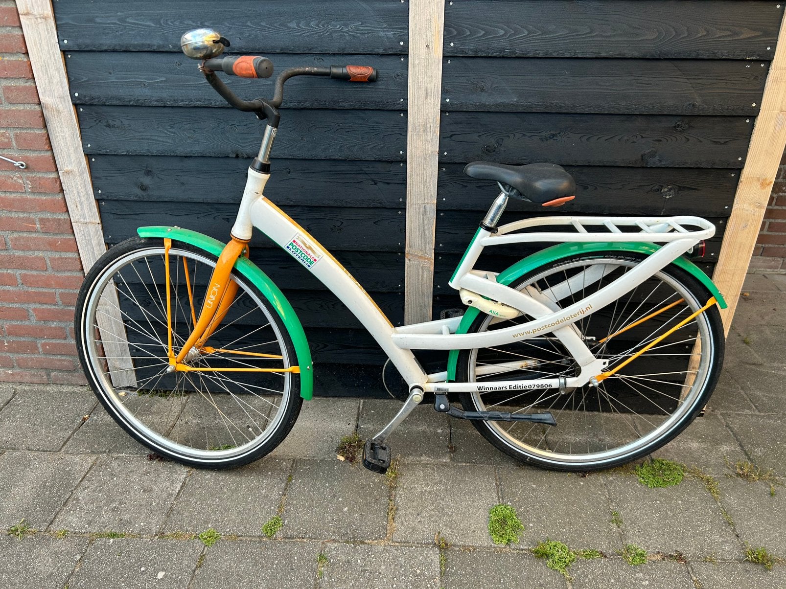 Union Postcode Loterij fiets, Ophalen, Gebruikt, Staal, Terugtraprem