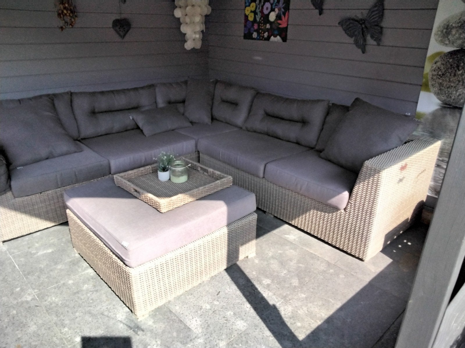 B7 Club Collection Wicker Loungeset, Tuin en Terras, Ophalen, Gebruikt, Bank, 6 zitplaatsen