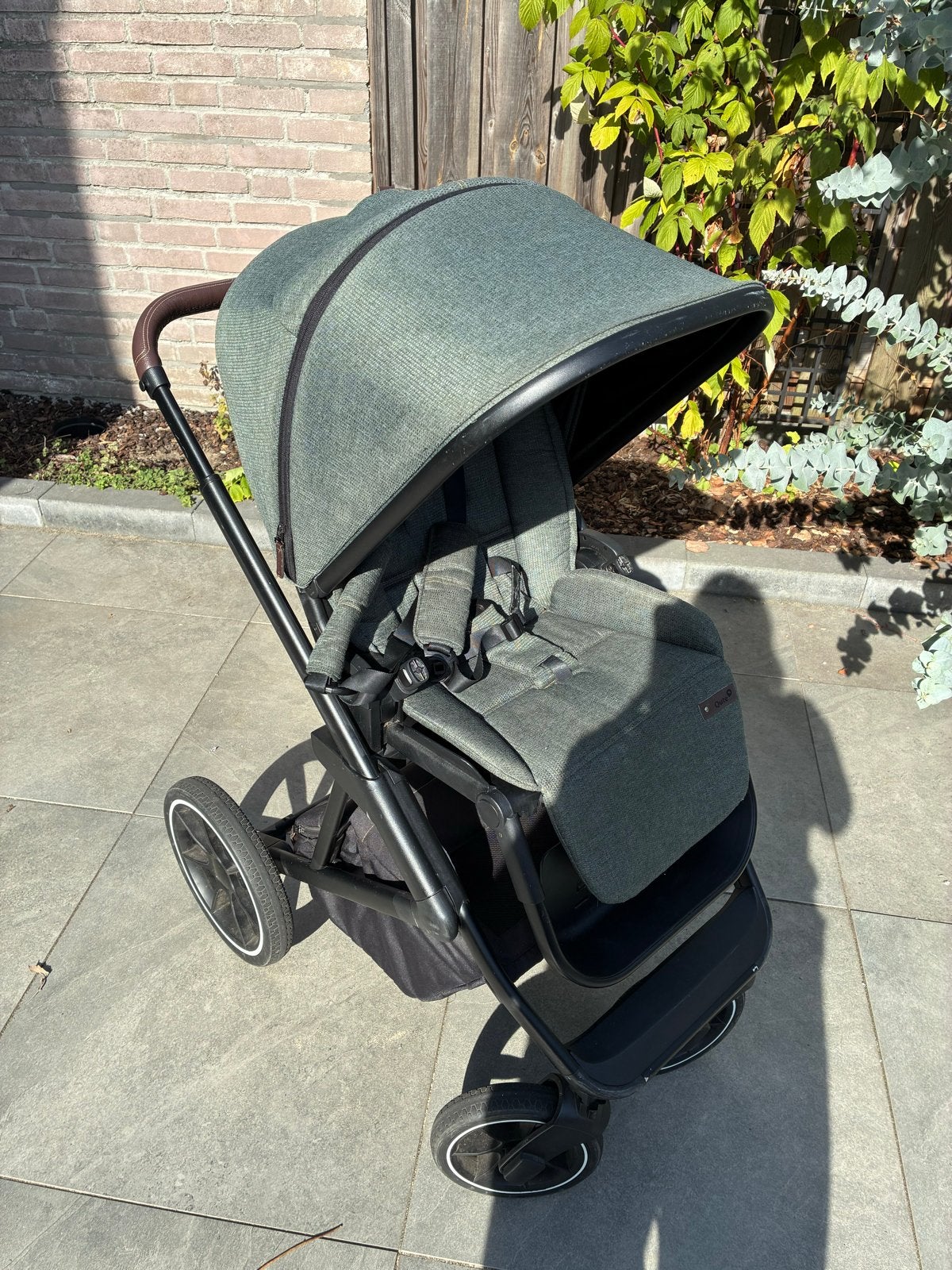 Qute 3-in-1 wagen met reiswieg, zitje, voetenzak en adapters, Gebruikt, Combiwagen, Met reiswieg, Ophalen