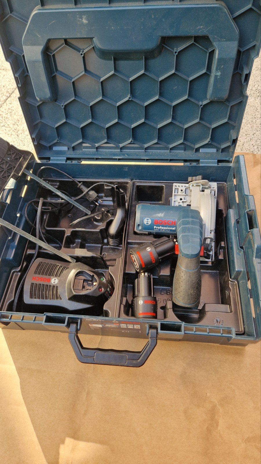 bosch gks 10.8 lion accucirkelzaag, Ophalen of Verzenden, Minder dan 600 watt, Decoupeerzaag, 30 tot 70 mm