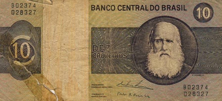 Bankbiljet - Brazilie - 10 cruzeiros, Ophalen of Verzenden, Zuid-Amerika, Los biljet